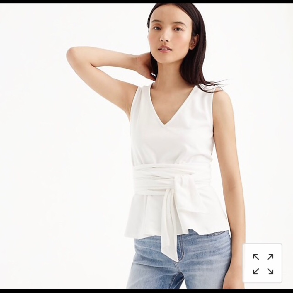 J.Crew White Work Top
